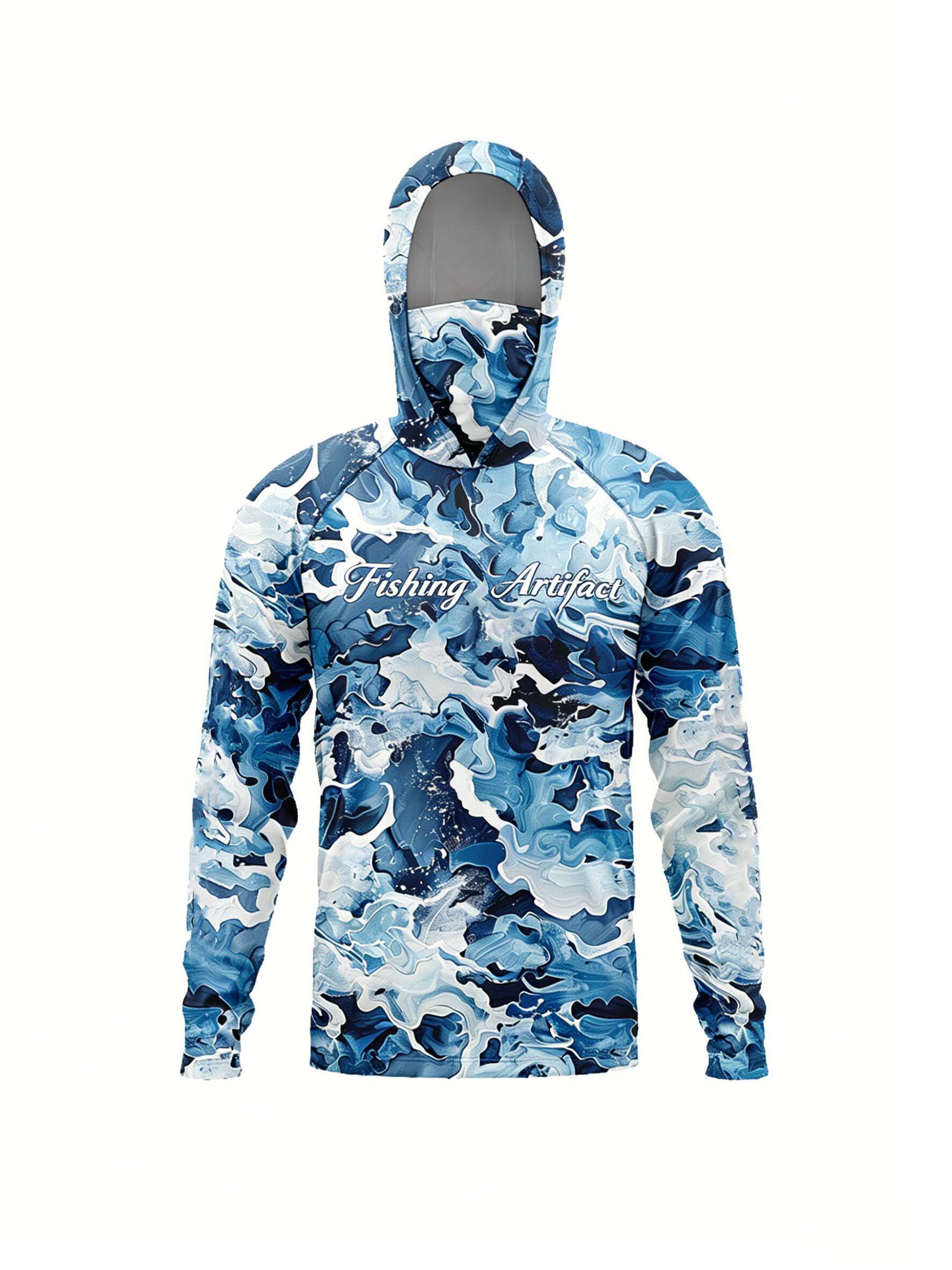 Men Summer 3D‑Printed Fishing  - đánh giá và giá Fishing Mask Sun Protection