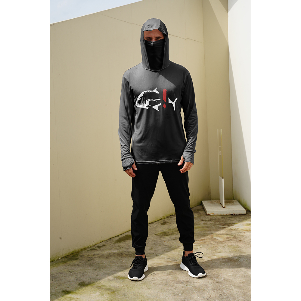 Men Fish Print Fishing Hoodie  - đánh giá và giá Fishing Mask Sun Protection