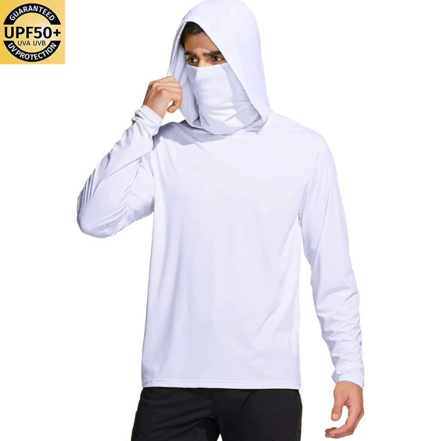 Men Solid Color Hooded Fishing - đánh giá và giá Fishing Mask Sun Protection